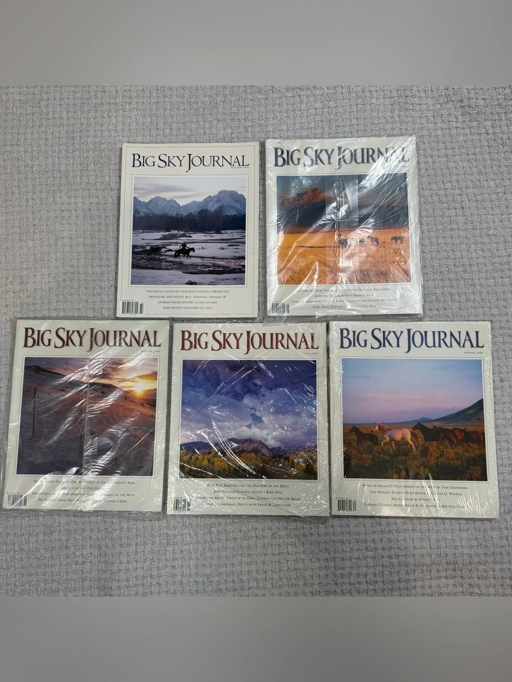 Vintage Big Sky Journal Magazines NEW Early 2000’s Outdoor Cabin Montana